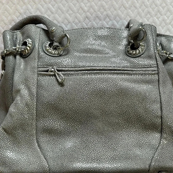 Judith Ripka Grey Satchel Bag - Picture 5 of 6